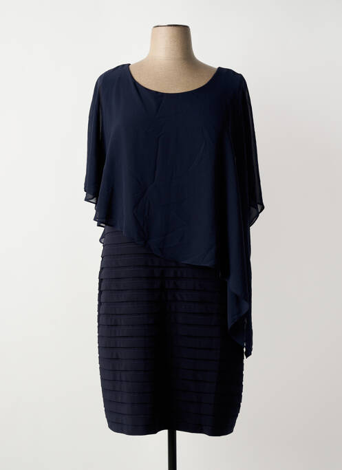 Robe mi-longue bleu FRANK LYMAN femme