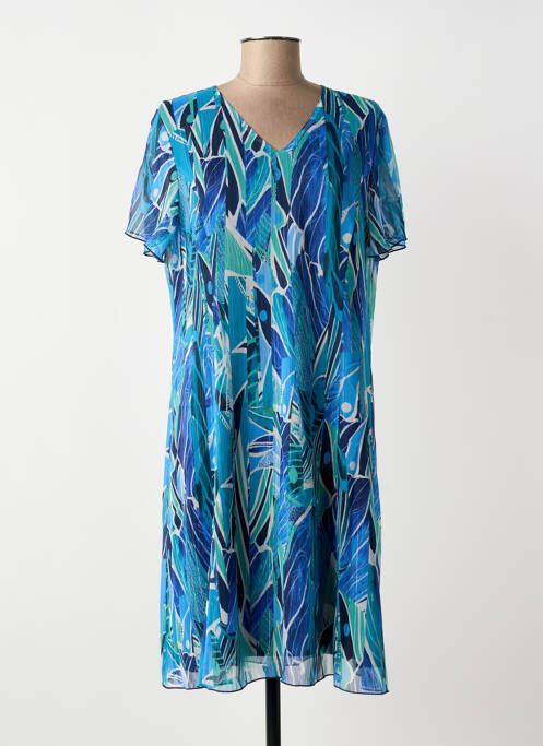 Robe mi-longue bleu GEVANA femme