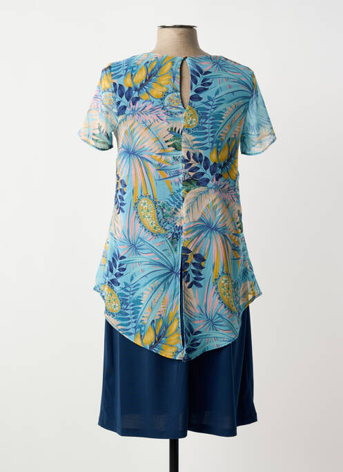 Robe mi-longue bleu GUY DUBOUIS femme