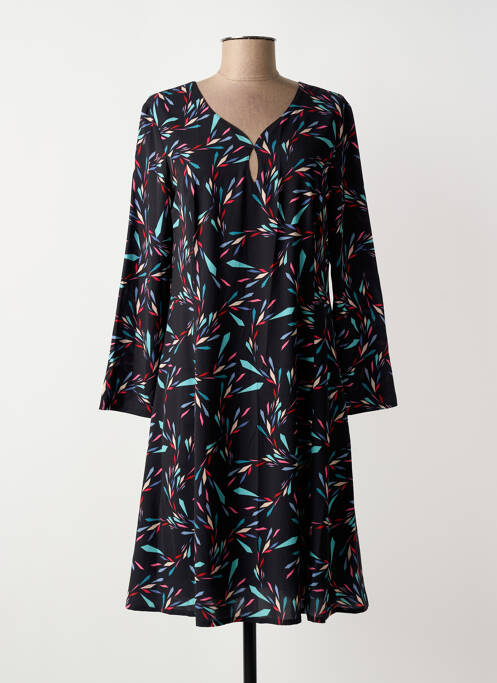Robe mi-longue noir GEVANA femme