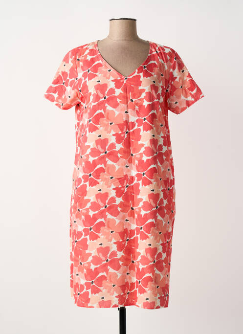 Robe mi-longue rouge GUY DUBOUIS femme