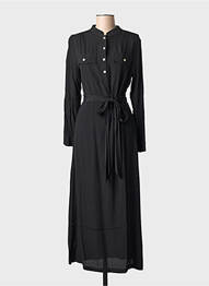 Robe longue manches longues manches longues noir CHERRY PARIS femme