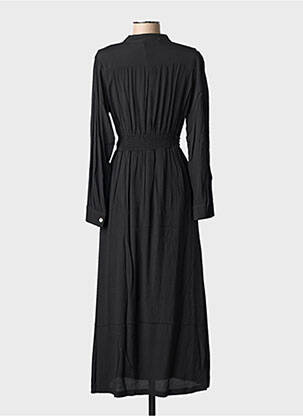 Robe longue manches longues manches longues noir CHERRY PARIS femme