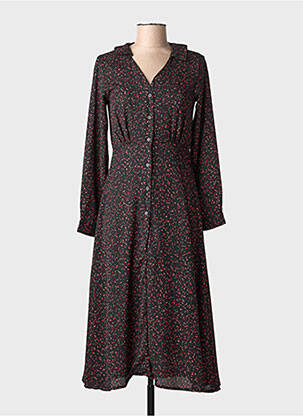 Robe longue manches longues manches longues noir COMPAÑIA FANTASTICA femme