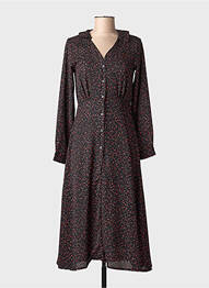 Robe longue manches longues manches longues noir COMPAÑIA FANTASTICA femme