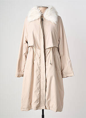 Manteau long poches sans capuche beige MOLLY BRACKEN femme
