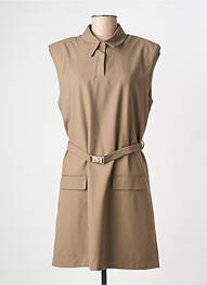 Robe courte sans manche sans manche beige LILI SIDONIO femme