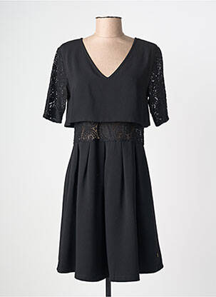 Robe courte manches courtes manches courtes noir FREEMAN T.PORTER femme