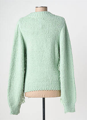 Pull resserrée sur le bas manches longues vert MOLLY BRACKEN femme