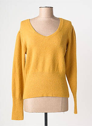 Pull col v manches longues jaune MOLLY BRACKEN femme