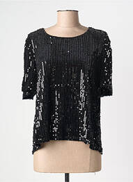 Top manches courtes manches courtes noir COMPAÑIA FANTASTICA femme