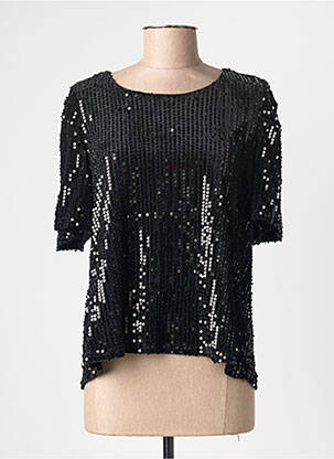 Top manches courtes manches courtes noir COMPAÑIA FANTASTICA femme