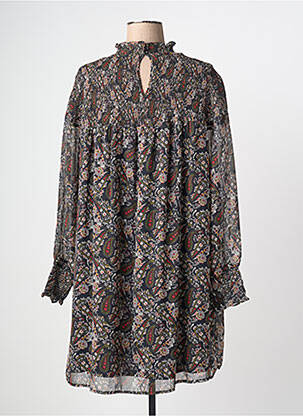 Robe courte coupe fluide manches longues noir FREEMAN T.PORTER femme