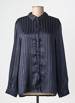 Chemisier imprimé fantaisie manches longues bleu ANDY & LUCY femme