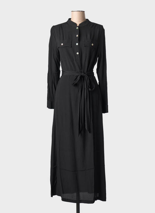 Robe longue manches longues manches longues noir CHERRY PARIS femme