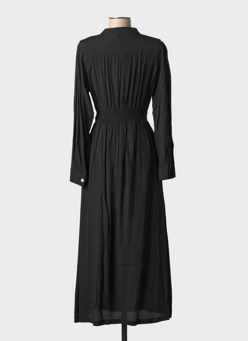 Robe longue manches longues manches longues noir CHERRY PARIS femme