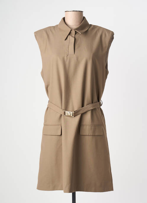 Robe courte sans manche sans manche beige LILI SIDONIO femme