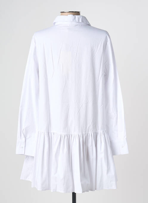 Robe courte manches longues manches longues blanc LUZABELLE femme