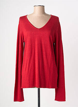 Pull coupe cintrée manches longues rouge FREEMAN T.PORTER femme