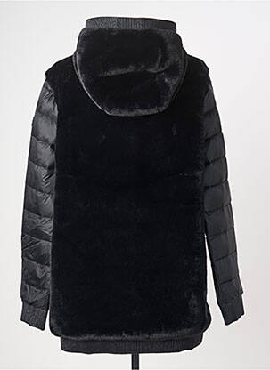 Doudoune manches longues a capuche noir EVA KAYAN femme