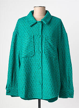 Veste casual coupe droite vert CHERRY PARIS femme