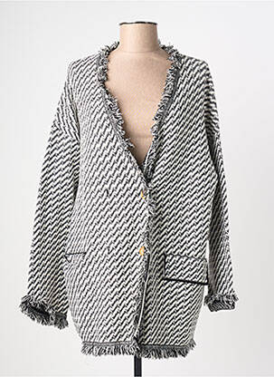 Veste casual poches noir CHERRY PARIS femme