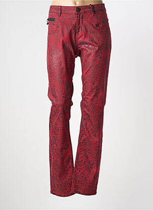 Jeans coupe slim stretch taille normale rouge FREEMAN T.PORTER femme