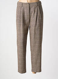 Pantalon 7/8 taille haute taille haute marron MOLLY BRACKEN femme