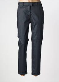 Pantalon chino tissage popeline taille normale noir EVA KAYAN femme