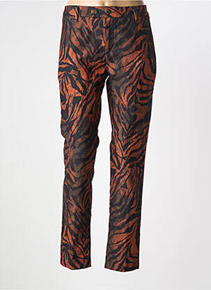 Pantalon chino tissage popeline taille normale orange FREEMAN T.PORTER femme