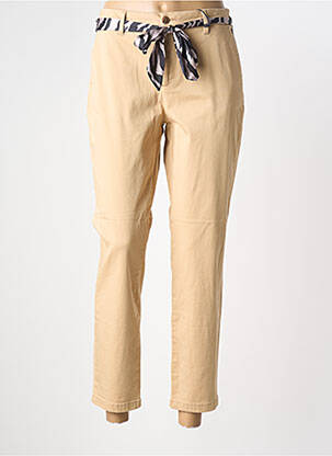 Pantalon chino tissage popeline taille normale beige FREEMAN T.PORTER femme