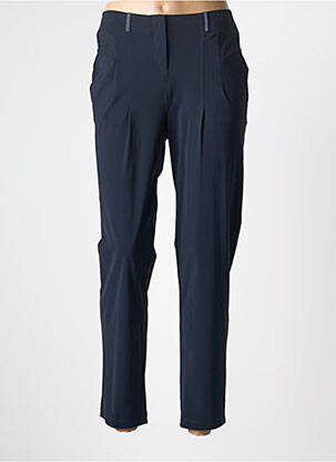 Pantalon chino tissage popeline taille normale bleu EVA KAYAN femme