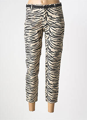 Pantalon 7/8 stretch taille basse beige FREEMAN T.PORTER femme