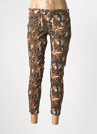 Jeans skinny stretch taille basse marron FREEMAN T.PORTER femme