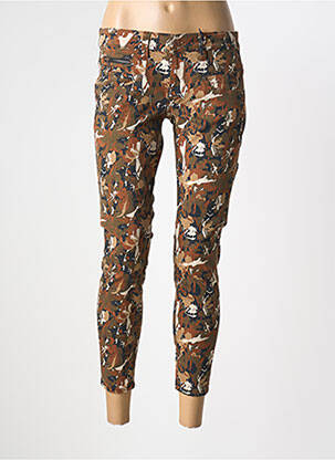 Jeans skinny stretch taille basse marron FREEMAN T.PORTER femme