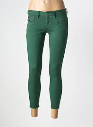 Jeans skinny stretch taille basse vert FREEMAN T.PORTER femme