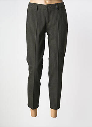 Pantalon 7/8 taille à pinces taille basse vert FREEMAN T.PORTER femme