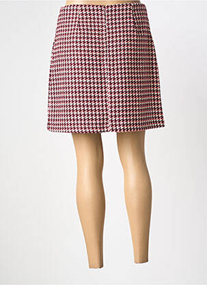 Jupe courte taille à pinces rouge LILI SIDONIO femme