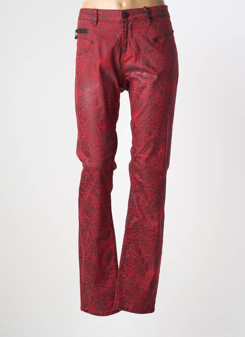 Jeans coupe slim stretch taille normale rouge FREEMAN T.PORTER femme