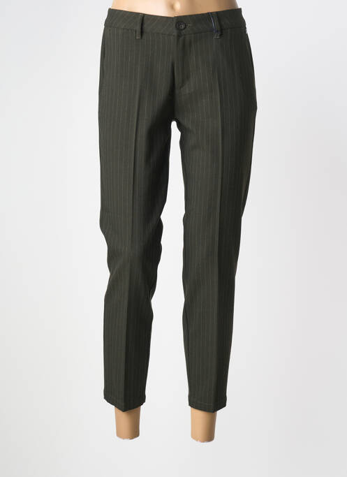 Pantalon 7/8 taille à pinces taille basse vert FREEMAN T.PORTER femme