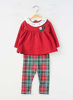 Ensemble pantalon broderie rouge MAYORAL fille