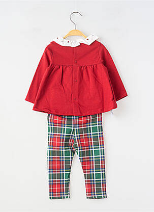 Ensemble pantalon broderie rouge MAYORAL fille