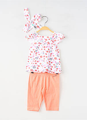Ensemble pantalon type de haut t-shirt orange BABY BOL fille