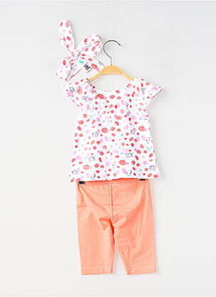 Ensemble pantalon type de haut t-shirt orange BABY BOL fille