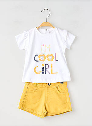 Ensemble short manches courtes jaune BABY BOL fille