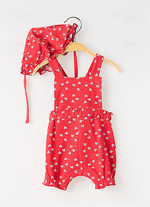 Barboteuse tissage jersey rouge BABY BOL fille
