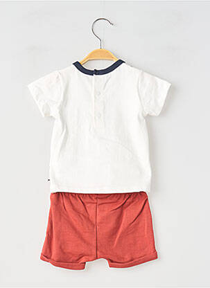 Ensemble short poches rouge ELLE EST OU LA MER garçon