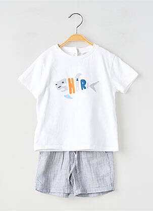 Ensemble short fermeture ceinture à nouer à la taille bleu MAYORAL garçon