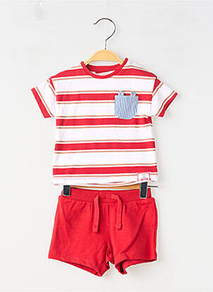 Ensemble short poches rouge MAYORAL garçon