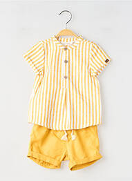 Ensemble short type de haut chemise jaune MAYORAL garcon